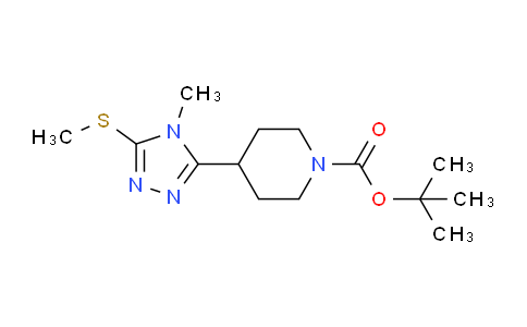 CAS No. 952183-43-6, tert-Butyl 4-(4-methyl-5-(methylthio)-4H-1,2,4-triazol-3-yl)piperidine-1-carboxylate