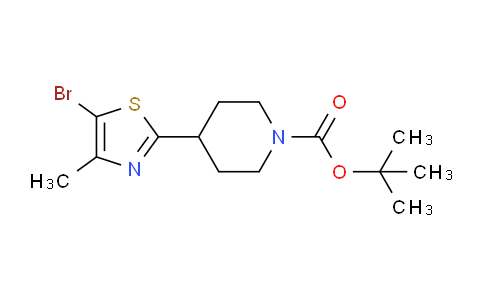 CAS No. 1361116-63-3, tert-Butyl 4-(5-bromo-4-methylthiazol-2-yl)piperidine-1-carboxylate