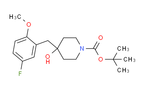 DY643238 | 644968-01-4 | tert-Butyl 4-(5-fluoro-2-methoxybenzyl)-4-hydroxypiperidine-1-carboxylate