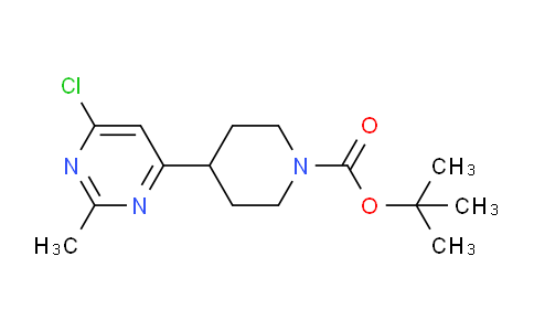 CAS No. 1361118-66-2, tert-Butyl 4-(6-chloro-2-methylpyrimidin-4-yl)piperidine-1-carboxylate