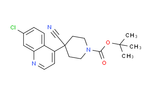 CAS No. 1015856-31-1, tert-Butyl 4-(7-chloroquinolin-4-yl)-4-cyanopiperidine-1-carboxylate