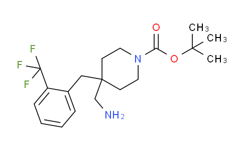 CAS No. 1779126-06-5, tert-Butyl 4-(aminomethyl)-4-(2-(trifluoromethyl)benzyl)piperidine-1-carboxylate