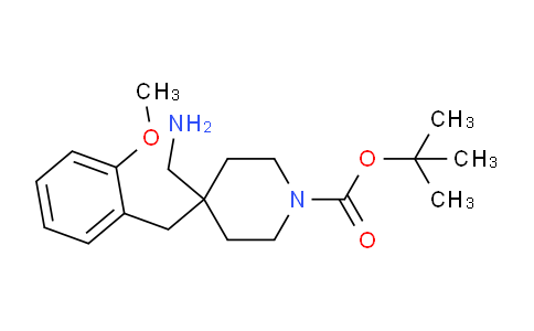 CAS No. 1713163-37-1, tert-Butyl 4-(aminomethyl)-4-(2-methoxybenzyl)piperidine-1-carboxylate