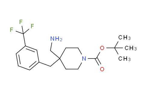 CAS No. 1774896-16-0, tert-Butyl 4-(aminomethyl)-4-(3-(trifluoromethyl)benzyl)piperidine-1-carboxylate
