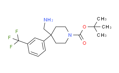 CAS No. 852937-43-0, tert-Butyl 4-(aminomethyl)-4-(3-(trifluoromethyl)phenyl)piperidine-1-carboxylate