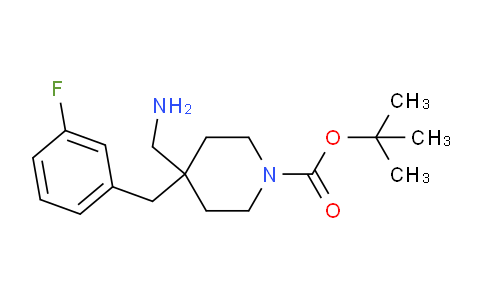 CAS No. 1779134-35-8, tert-Butyl 4-(aminomethyl)-4-(3-fluorobenzyl)piperidine-1-carboxylate