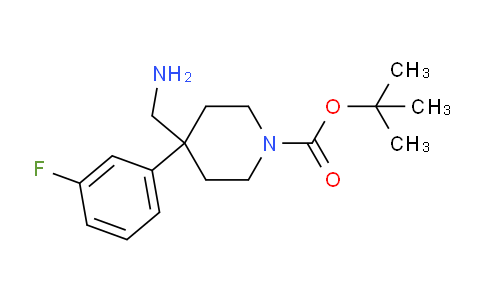 CAS No. 619292-31-8, tert-Butyl 4-(aminomethyl)-4-(3-fluorophenyl)piperidine-1-carboxylate