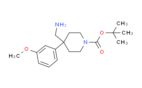 CAS No. 1158750-65-2, tert-Butyl 4-(aminomethyl)-4-(3-methoxyphenyl)piperidine-1-carboxylate