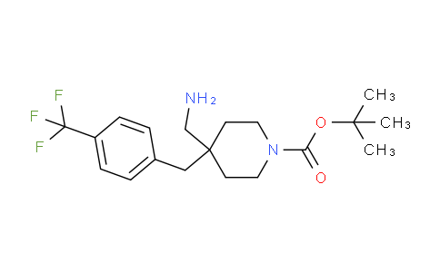 CAS No. 1707367-68-7, tert-Butyl 4-(aminomethyl)-4-(4-(trifluoromethyl)benzyl)piperidine-1-carboxylate