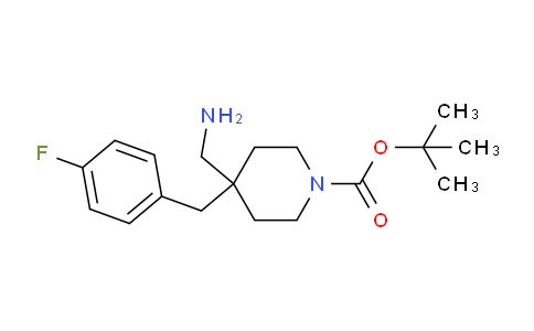 CAS No. 894769-76-7, tert-Butyl 4-(aminomethyl)-4-(4-fluorobenzyl)piperidine-1-carboxylate