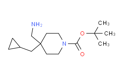 CAS No. 895132-32-8, tert-Butyl 4-(aminomethyl)-4-(cyclopropylmethyl)piperidine-1-carboxylate