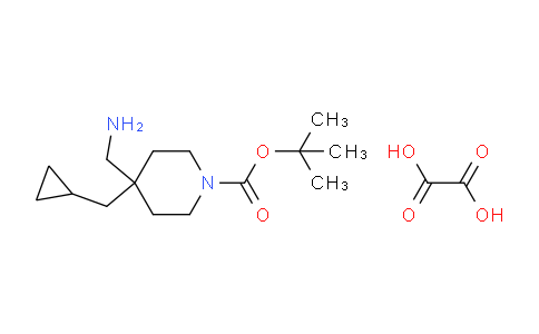 CAS No. 1956384-79-4, tert-Butyl 4-(aminomethyl)-4-(cyclopropylmethyl)piperidine-1-carboxylate oxalate