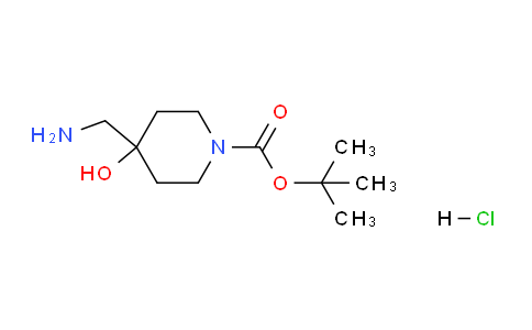 CAS No. 1303968-14-0, tert-Butyl 4-(aminomethyl)-4-hydroxypiperidine-1-carboxylate hydrochloride