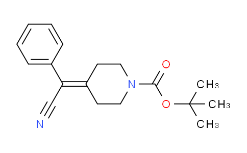 CAS No. 1170054-42-8, tert-Butyl 4-(cyano(phenyl)methylene)piperidine-1-carboxylate