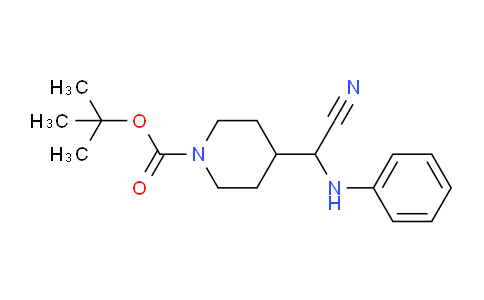 CAS No. 1822840-00-5, tert-Butyl 4-(cyano(phenylamino)methyl)piperidine-1-carboxylate