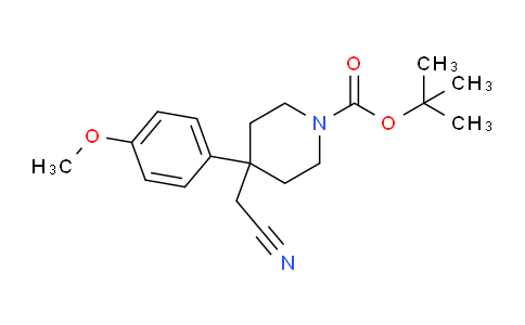 CAS No. 878130-38-2, tert-Butyl 4-(cyanomethyl)-4-(4-methoxyphenyl)piperidine-1-carboxylate