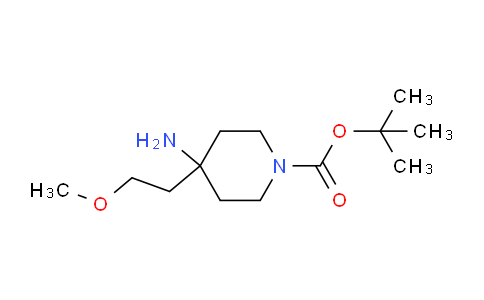 CAS No. 1713163-25-7, tert-Butyl 4-amino-4-(2-methoxyethyl)piperidine-1-carboxylate