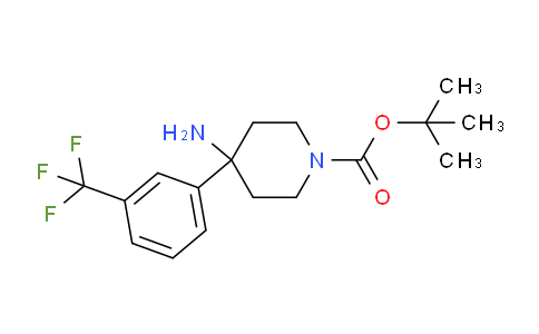 CAS No. 1713160-77-0, tert-Butyl 4-amino-4-(3-(trifluoromethyl)phenyl)piperidine-1-carboxylate