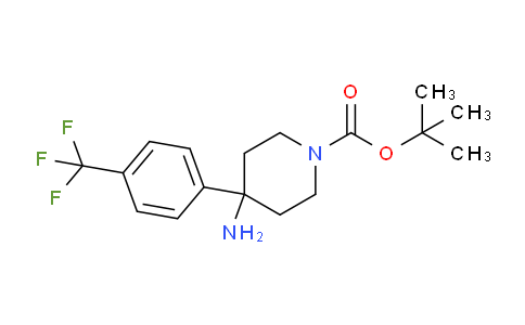 CAS No. 1707575-95-8, tert-Butyl 4-amino-4-(4-(trifluoromethyl)phenyl)piperidine-1-carboxylate