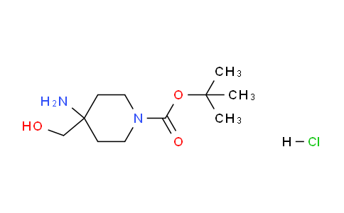 CAS No. 1956354-74-7, tert-Butyl 4-amino-4-(hydroxymethyl)piperidine-1-carboxylate hydrochloride