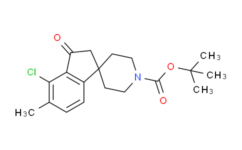 CAS No. 1007362-96-0, tert-Butyl 4-chloro-5-methyl-3-oxo-2,3-dihydrospiro[indene-1,4'-piperidine]-1'-carboxylate