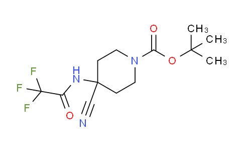 CAS No. 871115-20-7, tert-Butyl 4-cyano-4-(2,2,2-trifluoroacetamido)piperidine-1-carboxylate