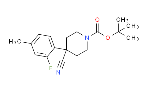 CAS No. 1150315-87-9, tert-Butyl 4-cyano-4-(2-fluoro-4-methylphenyl)piperidine-1-carboxylate