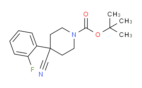 CAS No. 726198-18-1, tert-Butyl 4-cyano-4-(2-fluorophenyl)piperidine-1-carboxylate