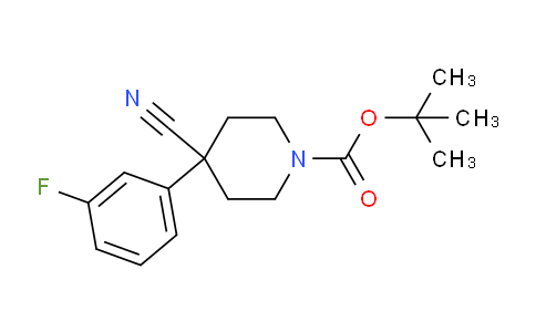 CAS No. 619292-30-7, tert-Butyl 4-cyano-4-(3-fluorophenyl)piperidine-1-carboxylate