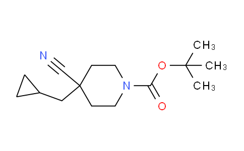 CAS No. 895132-31-7, tert-Butyl 4-cyano-4-(cyclopropylmethyl)piperidine-1-carboxylate
