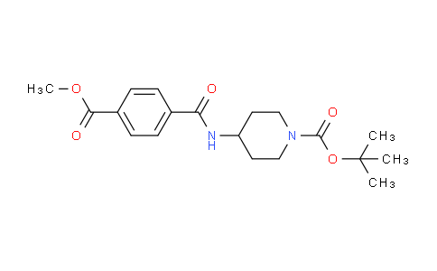 CAS No. 1233952-85-6, tert-Butyl 4-[4-(methoxycarbonyl)benzamido]piperidine-1-carboxylate