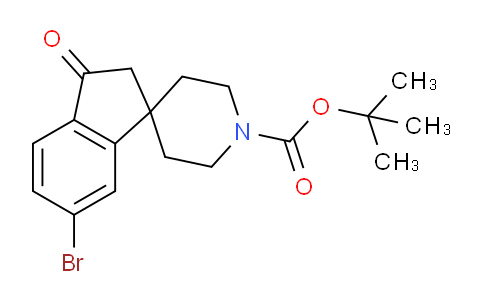CAS No. 1160247-43-7, tert-Butyl 6-bromo-3-oxo-2,3-dihydrospiro[indene-1,4'-piperidine]-1'-carboxylate