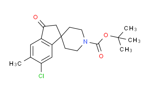 CAS No. 934989-50-1, tert-Butyl 6-chloro-5-methyl-3-oxo-2,3-dihydrospiro[indene-1,4'-piperidine]-1'-carboxylate