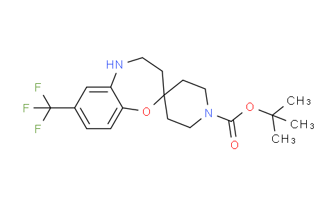 CAS No. 1956380-23-6, tert-Butyl 7-(trifluoromethyl)-4,5-dihydro-3H-spiro[benzo[b][1,4]oxazepine-2,4'-piperidine]-1'-carboxylate