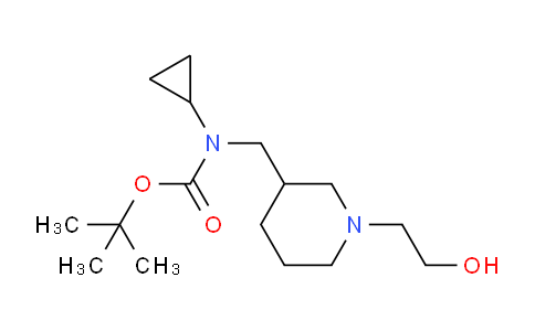 CAS No. 1353952-89-2, tert-Butyl cyclopropyl((1-(2-hydroxyethyl)piperidin-3-yl)methyl)carbamate
