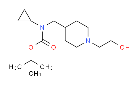 CAS No. 1353986-99-8, tert-Butyl cyclopropyl((1-(2-hydroxyethyl)piperidin-4-yl)methyl)carbamate