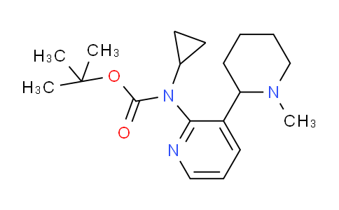 CAS No. 1352540-43-2, tert-Butyl cyclopropyl(3-(1-methylpiperidin-2-yl)pyridin-2-yl)carbamate