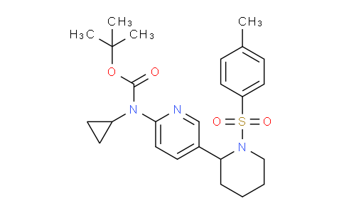 CAS No. 1352540-38-5, tert-Butyl cyclopropyl(5-(1-tosylpiperidin-2-yl)pyridin-2-yl)carbamate
