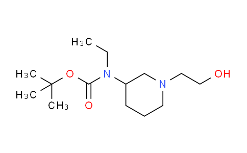 CAS No. 1353974-95-4, tert-Butyl ethyl(1-(2-hydroxyethyl)piperidin-3-yl)carbamate