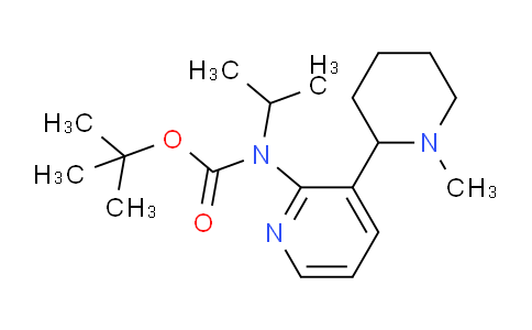 CAS No. 1352501-49-5, tert-Butyl isopropyl(3-(1-methylpiperidin-2-yl)pyridin-2-yl)carbamate