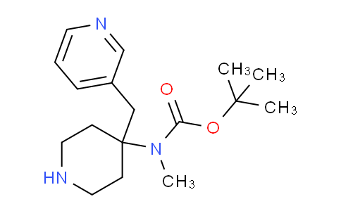 CAS No. 1707361-83-8, tert-Butyl methyl(4-(pyridin-3-ylmethyl)piperidin-4-yl)carbamate