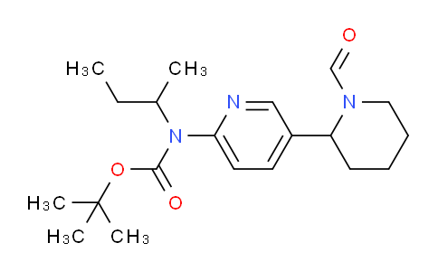 CAS No. 1352490-34-6, tert-Butyl sec-butyl(5-(1-formylpiperidin-2-yl)pyridin-2-yl)carbamate
