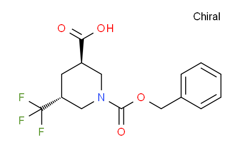 CAS No. 1269757-31-4, trans-1-((benzyloxy)carbonyl)-5-(trifluoromethyl)piperidine-3-carboxylic acid