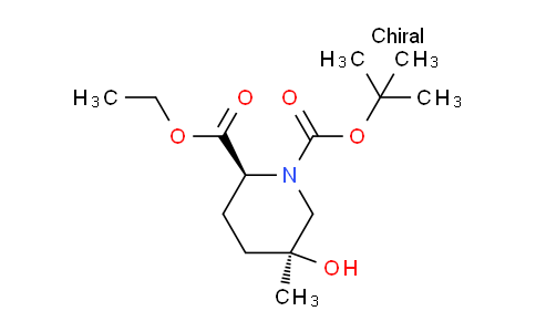 CAS No. 1445951-27-8, trans-1-tert-Butyl 2-ethyl 5-hydroxy-5-methylpiperidine-1,2-dicarboxylate