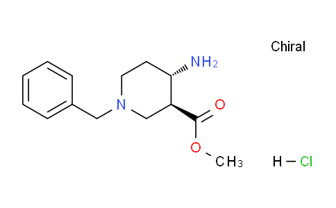 CAS No. 1398504-05-6, trans-methyl 4-amino-1-benzylpiperidine-3-carboxylate hydrochloride