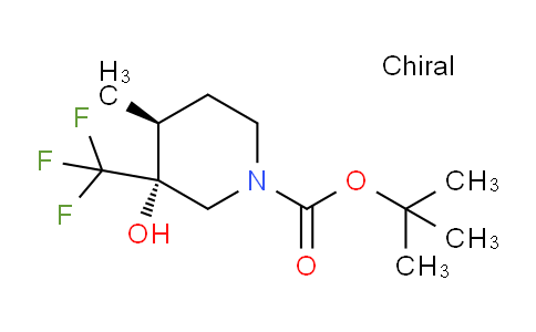 CAS No. 1951439-27-2, Trans-tert-butyl 3-hydroxy-4-methyl-3-(trifluoromethyl)piperidine-1-carboxylate