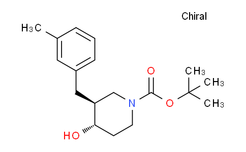 CAS No. 1445951-21-2, trans-tert-Butyl 4-hydroxy-3-(3-methylbenzyl)piperidine-1-carboxylate
