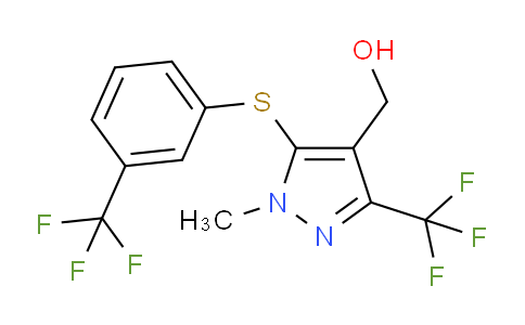 CAS No. 318239-53-1, (1-Methyl-3-(trifluoromethyl)-5-((3-(trifluoromethyl)phenyl)thio)-1H-pyrazol-4-yl)methanol