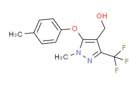 CAS No. 400073-97-4, (1-Methyl-5-(p-tolyloxy)-3-(trifluoromethyl)-1H-pyrazol-4-yl)methanol