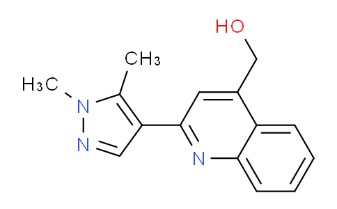 CAS No. 1328640-93-2, (2-(1,5-Dimethyl-1H-pyrazol-4-yl)quinolin-4-yl)methanol